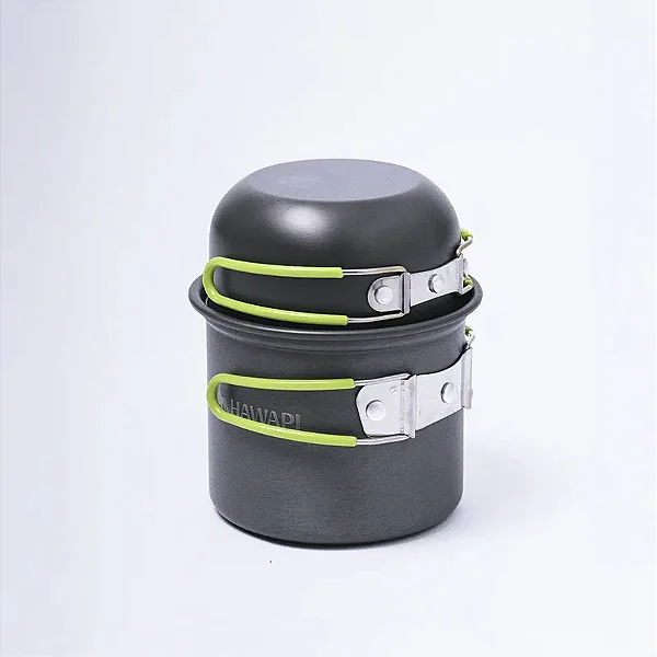 Conjunto de Panelas Camping 2 Peças Portátil Compacto Hawapi