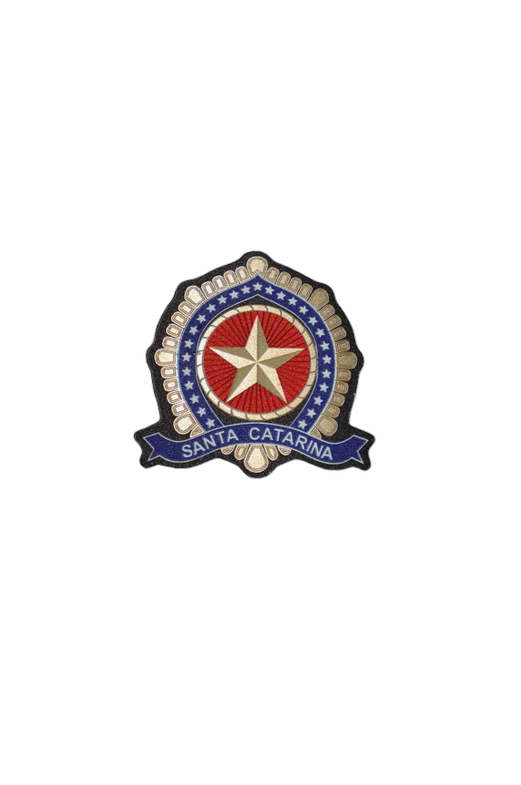 Distintivo Emborrachado P/ Quepe Subtenente e Sargento - PMSC