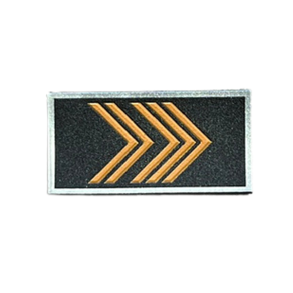 Insígnia Emborrachada Primeiro Sargento Preto (Vulcanizada) - PMSC