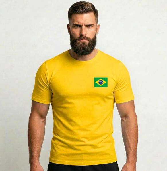 Camiseta Masculina Bandeira Brasil - Team Six