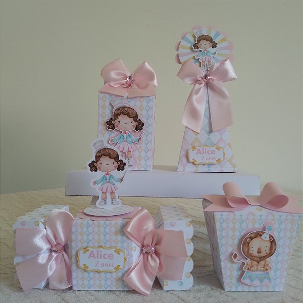 Kit festa circo rosa