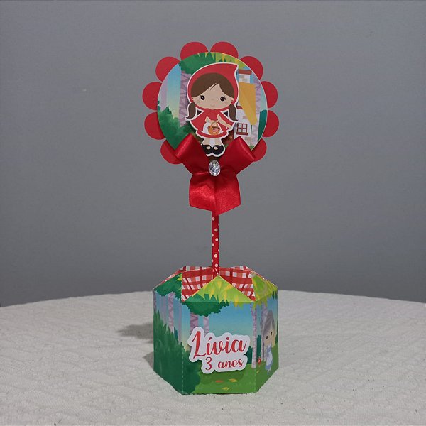 Centro de mesa chapeuzinho vermelho