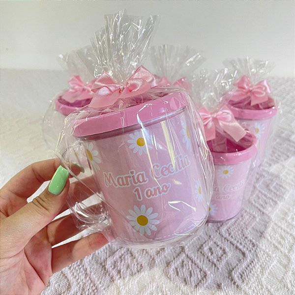 Caneca personalizada margaridas