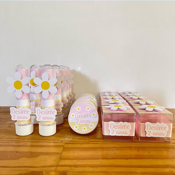 Kit de acrílicos personalizados margaridas