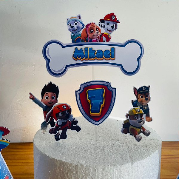 Topo de bolo patrulha canina