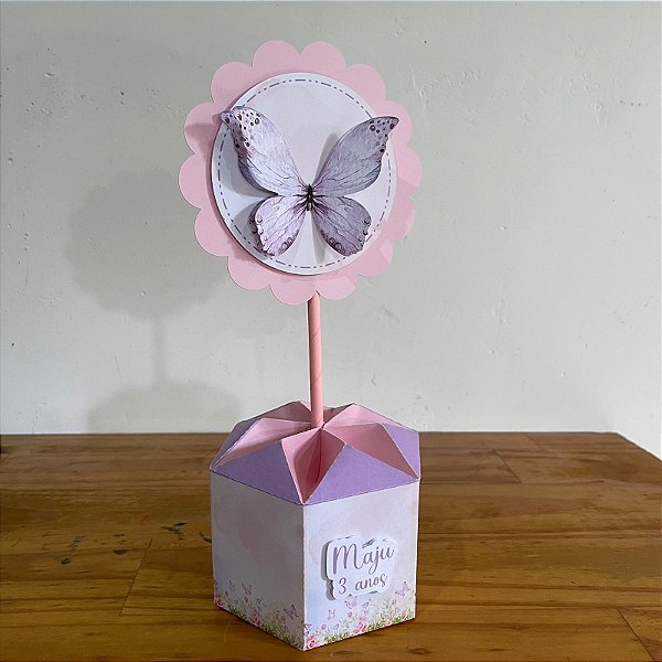 Centro de mesa personalizado borboleta