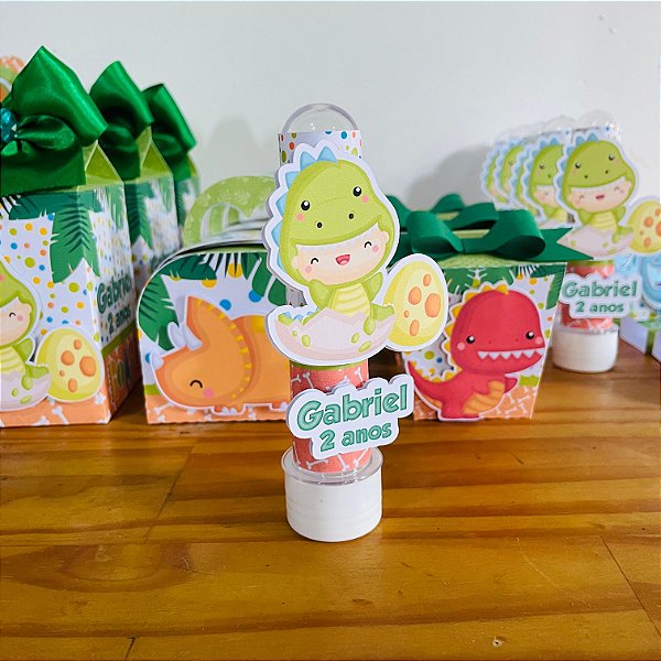 Tubetes acrílicos dino baby