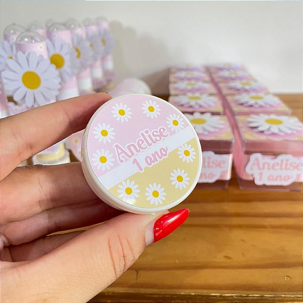 latinha personalizada margaridas