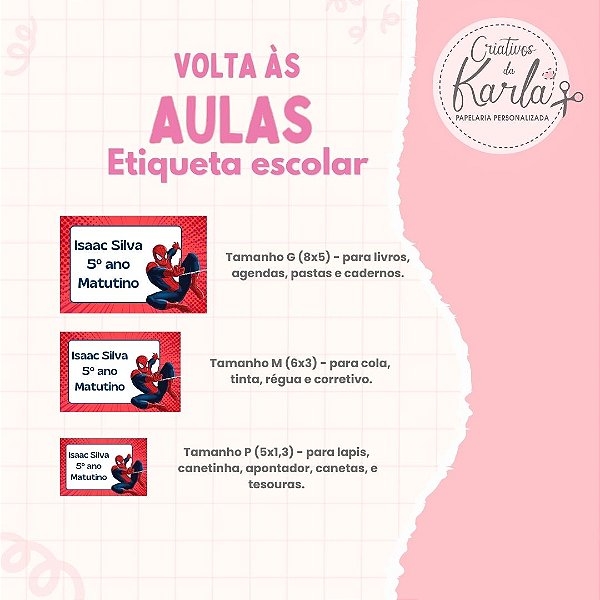 Etiqueta escolar - kit luxo 75 adesivos