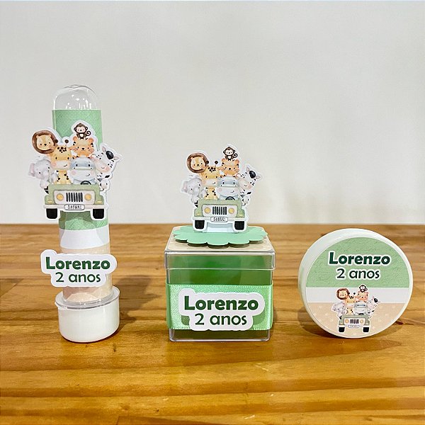 Kit de acrílicos personalizados safari