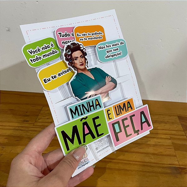 Topo de bolo minha mãe é uma peça