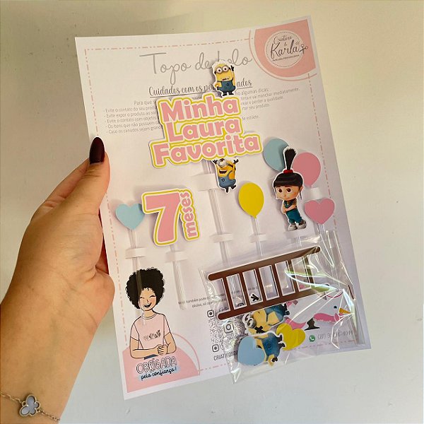 Topo de bolo minha malvada favorita