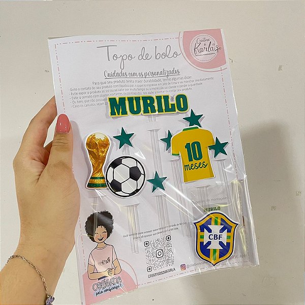 Topo de bolo copa do mundo