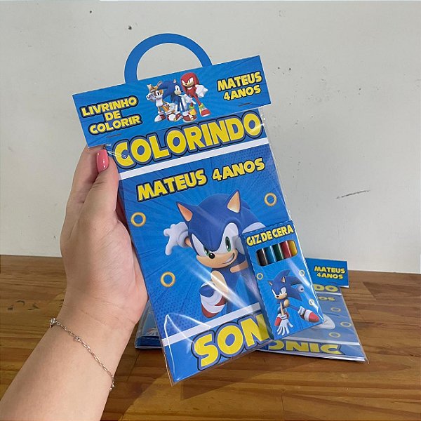 Livrinho de colorir sonic