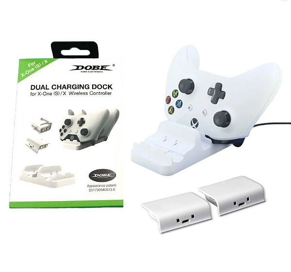 Base Dock Carregador Duplo Para Controle Xbox One Branco