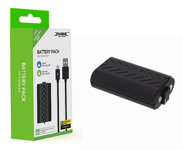 Bateria E Cabo Carregador Tipo C Compatíveis Com Xbox Series S/X