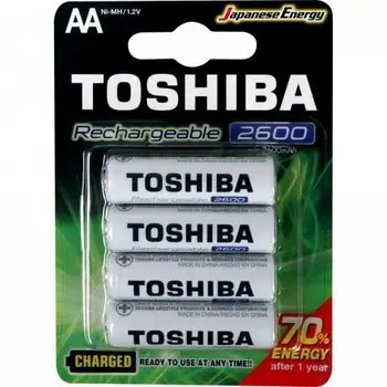 Pilhas Recarregaveis TOSHIBA AA 4un