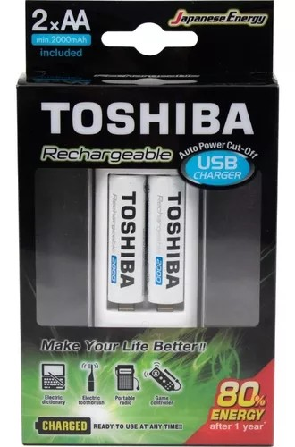 Carregador De Pilhas Portátil Toshiba 2un