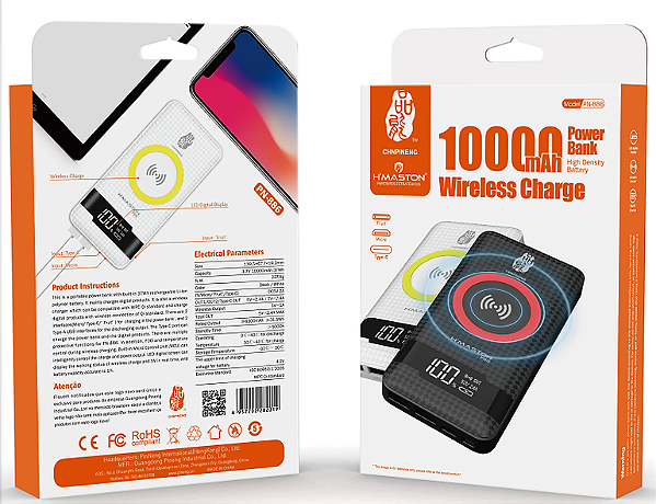 Carregador Turbo Portátil  Power Bank  H`Maston