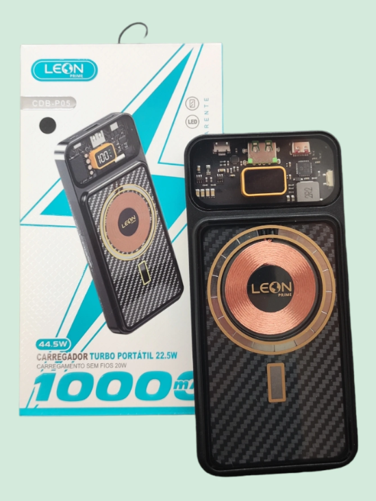 Carregador Turbo Portátil  Power Bank LEON PRIME