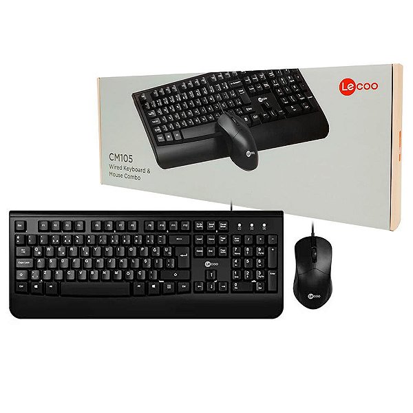 Teclado E Mouse Com Fio Cm105  Lecoo