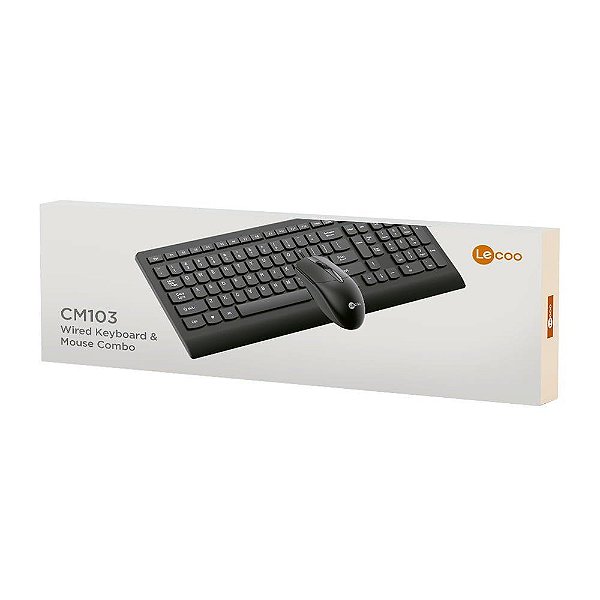 Teclado E Mouse Com Fio CM103 Lecoo