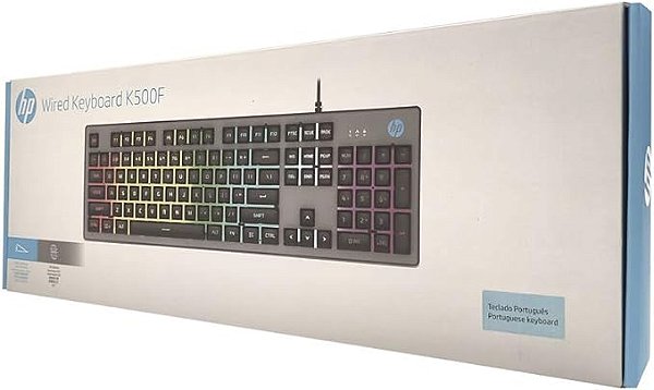 Teclado Gamer Com Fio K500f HP Metalico