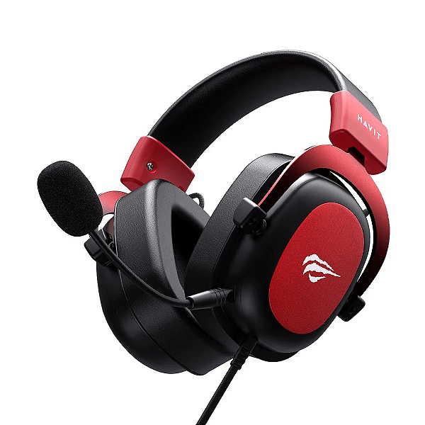 Fone Gamer Headset HAVIT H2002d Vermelho/Preto
