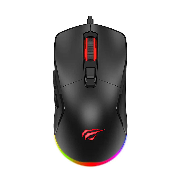 Mouse Gamer MS960 7200 DPI 6 Botões RGB  Havit Preto