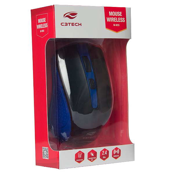 Mouse Sem Fio RC Nano M-W20BL Azul C3Tech