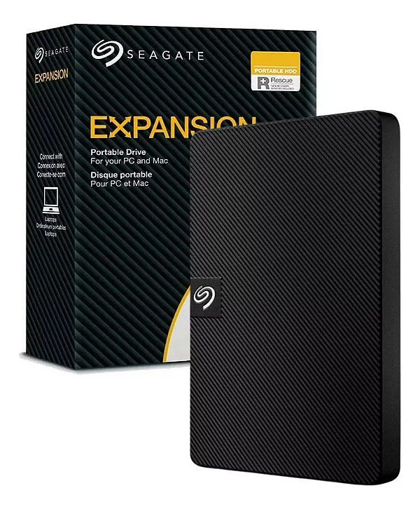 Hd Externo Seagate Expansion 1tb, Usb 3.0  Preto