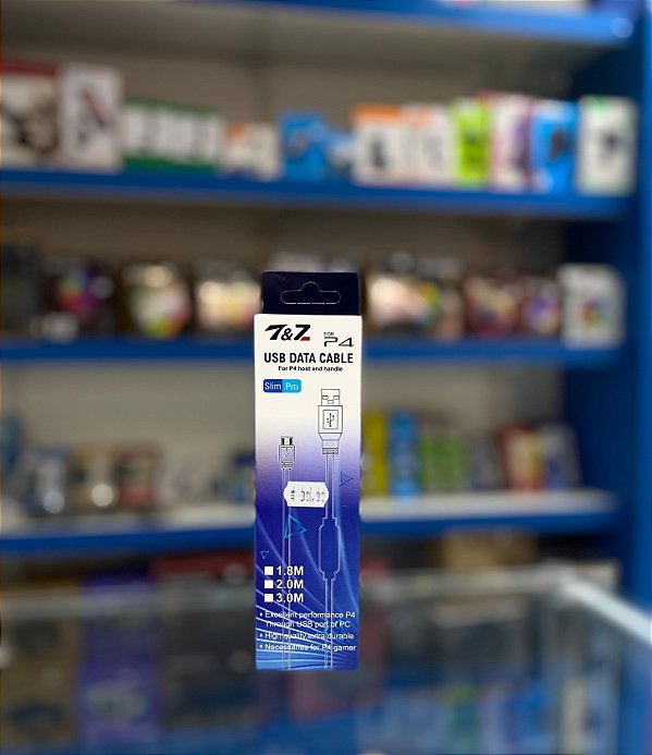 Cabo Carregador Controle Ps4/Xbox One Com Filtro Usb V8 1.80m