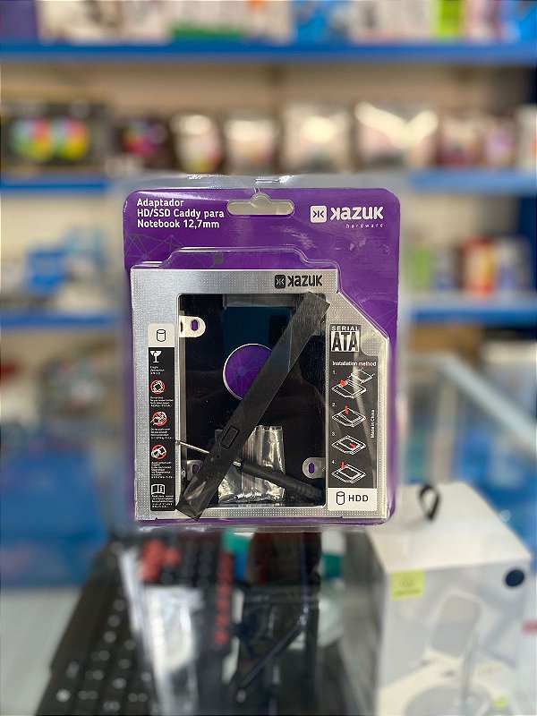 Adaptador Universal Caddy 2º Hd SSD/dvd Notebook 9mm 9,5mm