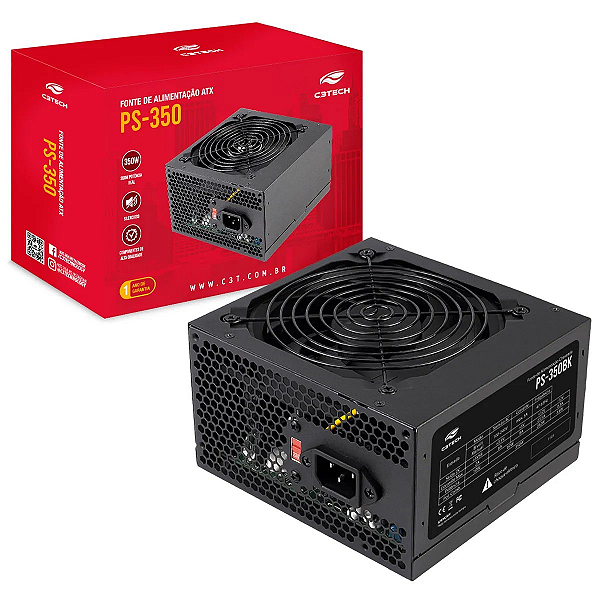 Fonte ATX C3Tech PS-350BK, 350W Preto