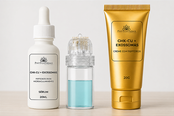 [OFERTA DE LANÇAMENTO] COMBO GHK-CU: KIT MICROAGULHAMENTO + CREME PARA USO DIÁRIO