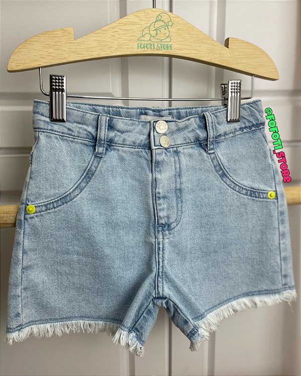 Short Jeans Com Bolso de Paetê Momi H4609