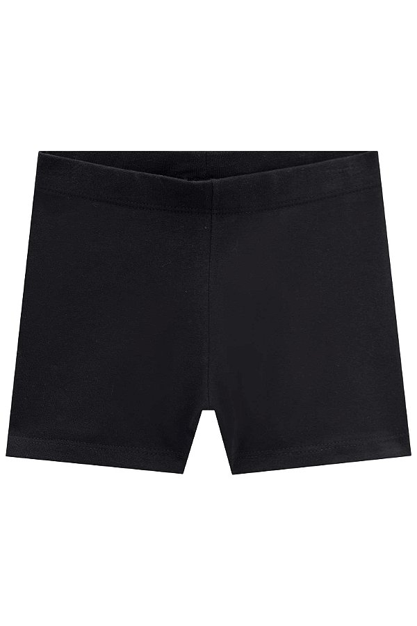 Shorts Basic em Cotton Preto 43384Cor3 Kukiê