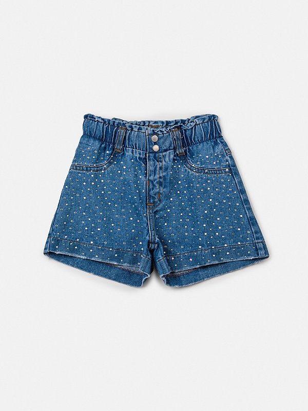 Short Jeans Com Strass Animê N3201