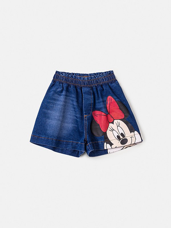 Short Jeans Mickey Minnie Animê P5676