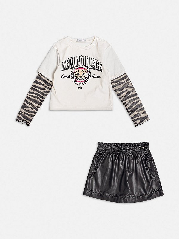 Conjunto Com Mangas de Tigre Momi H5697