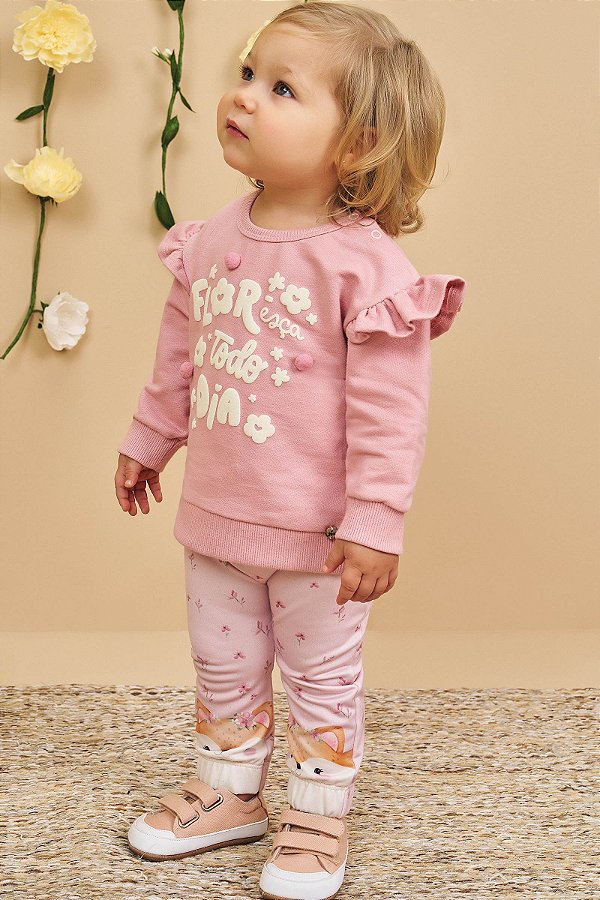 Conjunto Blusão Moletom com Calça em Termoskin 70987 Infanti