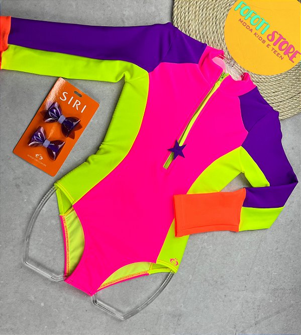 Maiô Siri Kids Vitória Multicor Euphoria 90101