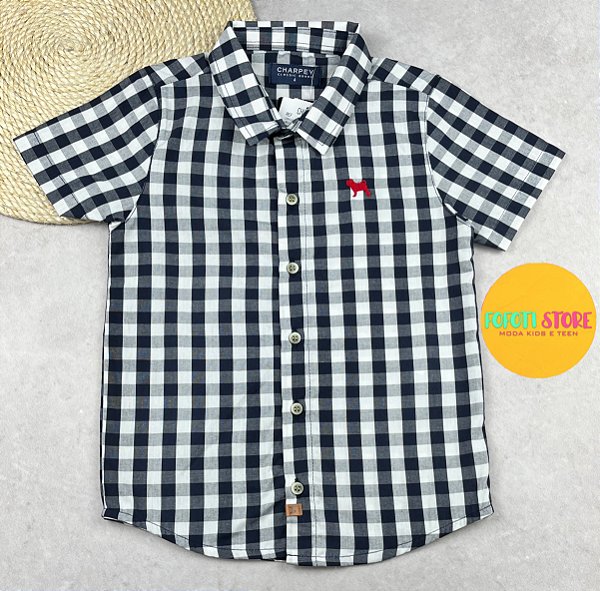 Camisa Trocoline Vichy Marinho Charpey 18110