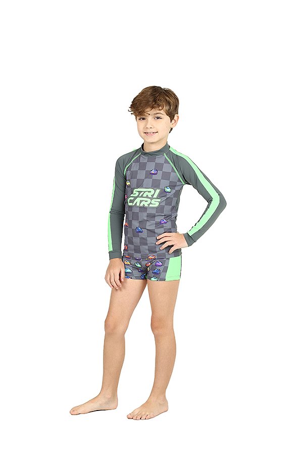 Conjunto Siri Kids Igor Camiseta e Sunga Estampa Carrinhos 90109