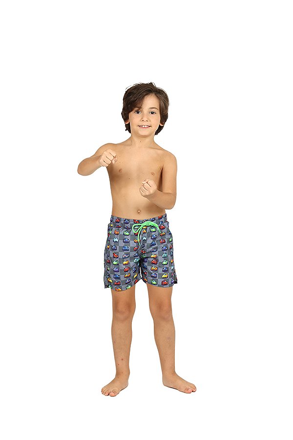 Short Siri Kids Bruno Estampa Carrinhos 90084