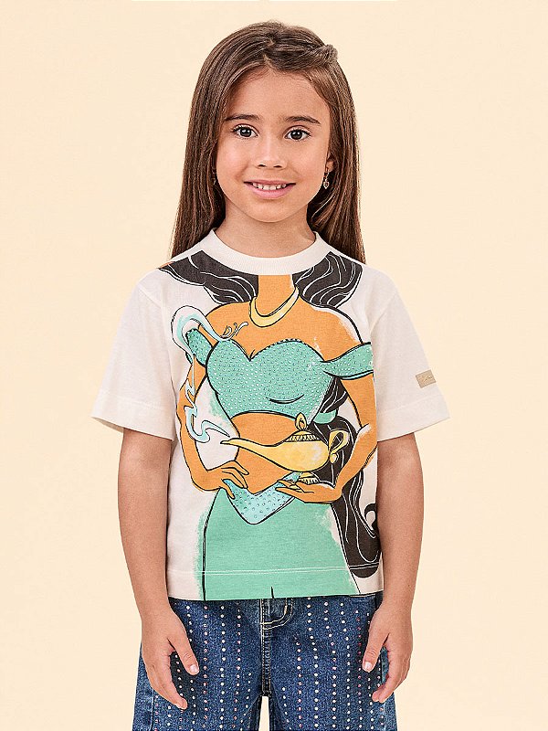 Blusa Off White da Jasmine com Strass Animê Petite P5878