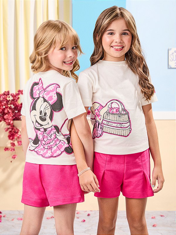 Conjunto com Estampa da Minnie Mouse Animê Kids N4453