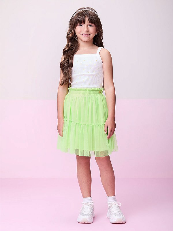 Conjunto Verde com Strass e Tule Momi H5714
