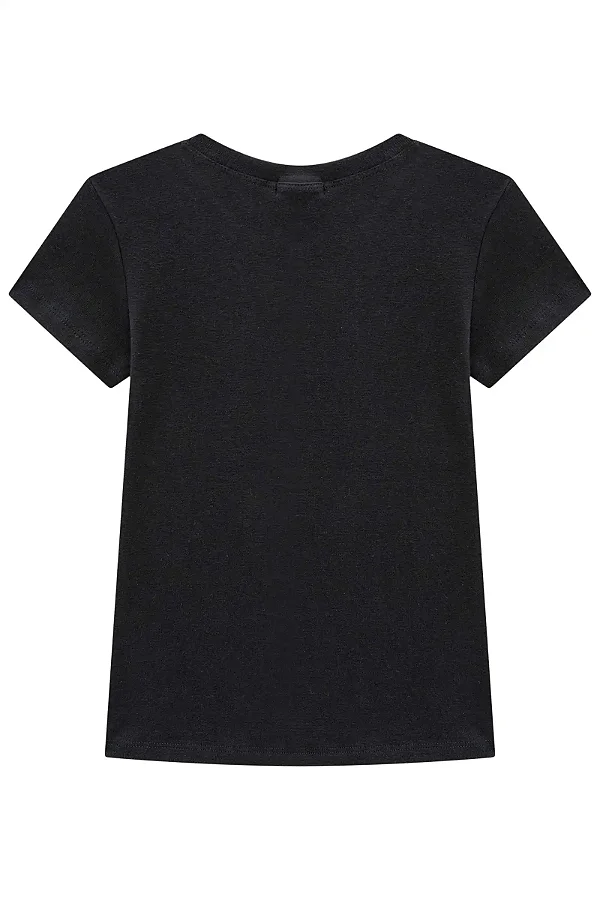 Blusa em Ribana 1x1 80302 Vic&Vicky Preta