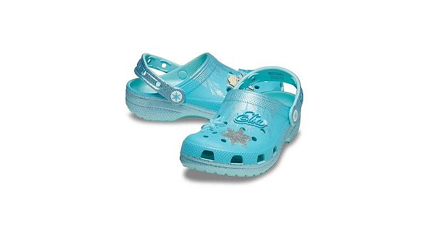 Sandália Crocs Classic Clog Frozen Elsa Infanto Juvenil